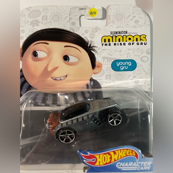 Hot Wheels Character Cars - Minions The Rise of Gru - Young Gru 6/6 & Otto 3/6 - Picture 4 of 7
